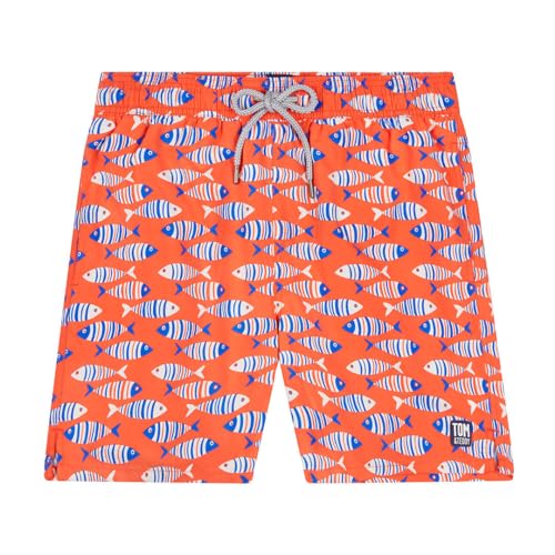 Bañador para Hombre Tom & Teddy Naranja M Diseñado con Tejido Premium