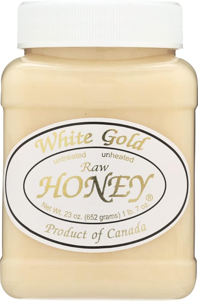 White Gold Raw Honey, 2 Pack, 23 Ounce each = 46 Ounce