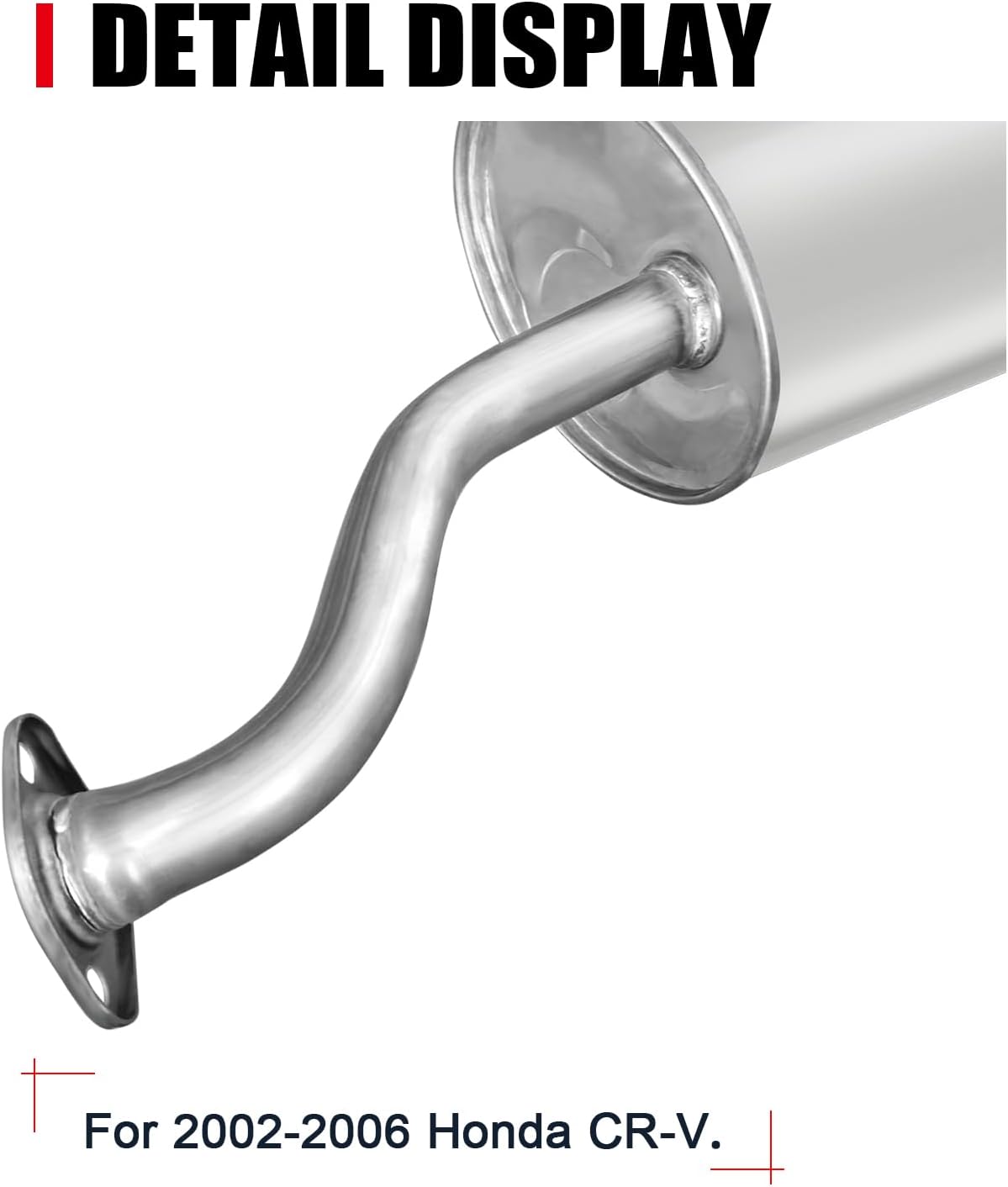 Rear Exhaust Muffler Compatible With 2002-2006 Honda CR-V Muffler Exhaust