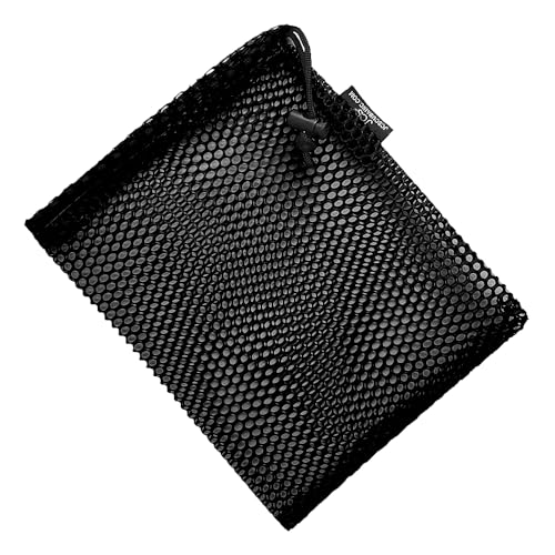 JCS 10x12 Nylon Drawstring Mesh Bag. Durable, Breathable Storage w/Barrel Lock for Shellfish, Fishing, Dive Gear