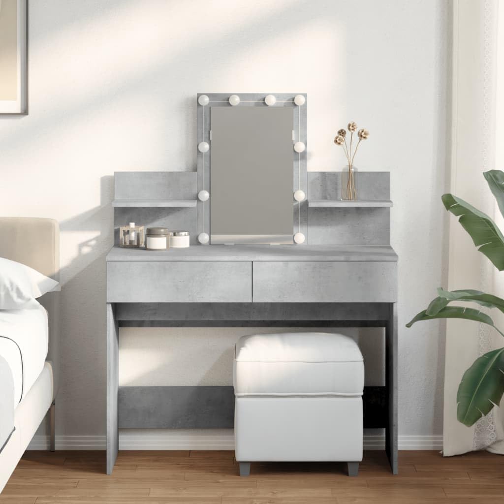 prissent Dressing Table with LED 100 x 40 x 130 cm Side