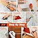 WRAPXPERT Wallpaper Tools, Smoothing Tool Kit for Peel and Stick Wallpaper/Contact Paper/Vinyl Backsplash Applying, with Squeegee Smoother, Seam Roller, Razor Scraper, Knife and Blades