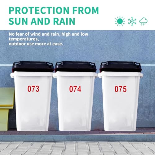 Hausnummer Klebend Klebezahlen Wetterfest Reflektierende Nummernaufkleber Number Stickers Groß Zahlen Aufkleber Selbstklebende Türnummer Mailbox Rot Numbers Vinyl Wasserdichte 3 Zoll für Briefkästen