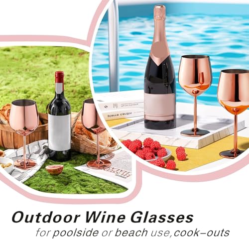 Wotor Rose Gold Wine Glasses Set Of 2 thumb #5