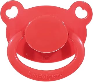 Landofgenie Adult Size Large Shield Pacifiers Bear Shaped Cutie Pacifier Red