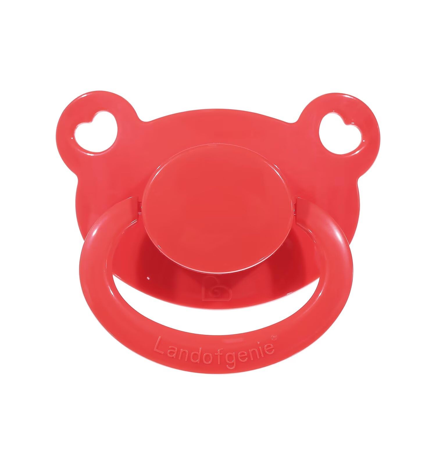 Landofgenie Adult Size Large Shield Pacifiers Bear Shaped Cutie Pacifier Red