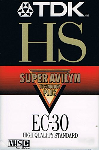 Cassette vidéo TDK EC 30 HS au format VHS-C pour caméscope analogique