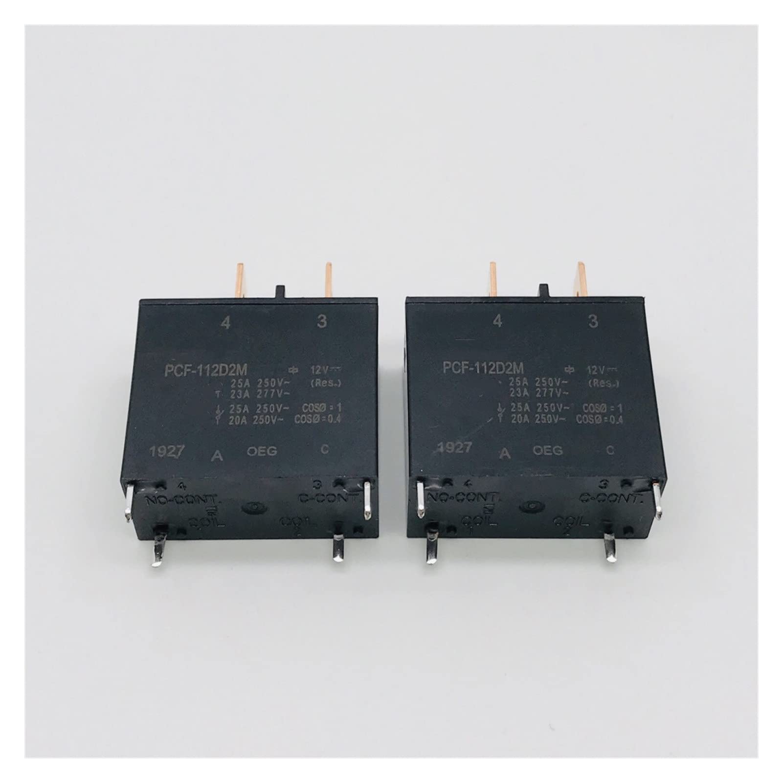 Relais PCF-124D2M 24VDC 25A pour circuit imprimé - Lot de 10 pièces