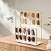 Josmimic Sunglasses Organizer Glasses Holder Stand with Tray, Eye Glasses Display, 2 Tier Sunglass Storage Rack for Multiple Glasses, for Desk, Nightstand, Dresser, Vanity, Metal, Gold