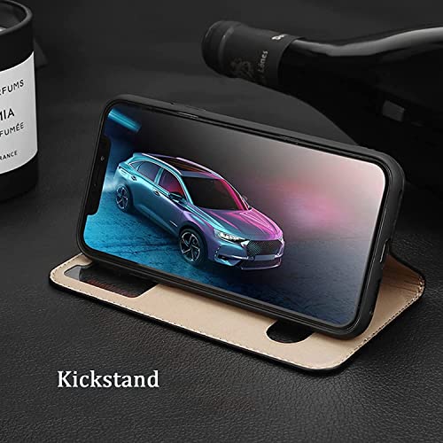 Étui à rabat en cuir de vache pour iPhone 13 Pro Max - 2