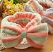 Domire Lovely Bowknot Soft Carol Fleece Bow Wash Cosmetic Headband/Hairlace,Pink