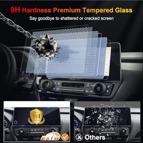 BSTW for 2025 Toyota Grand Highlander Screen Protector for 2024-2026 Toyota Grand Highlander Hybrid XLE/Limited/Platinum 12.3" Accessories Tempered Glass Protective Film by BSTW - Image 4