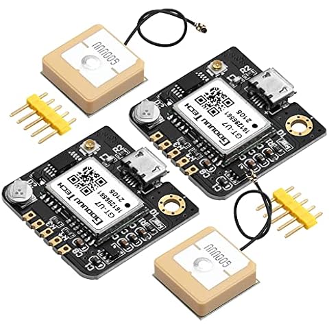 2Pack GPS Module,Navigation Satellite Positioning NEO-6M,Arduino GPS, Drone Microcontroller, GPS Receiver Compatible with 51 Microcontroller STM32 Arduino UNO R3 with Antenna High Sensitivity Cover