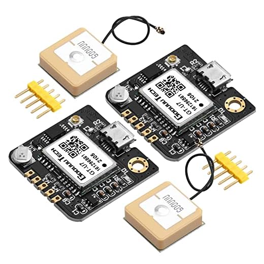 2Pack GPS Module,Navigation Satellite Positioning NEO-6M,Arduino GPS, Drone Microcontroller, GPS Receiver Compatible with 51 Microcontroller STM32 Arduino UNO R3 with Antenna High Sensitivity