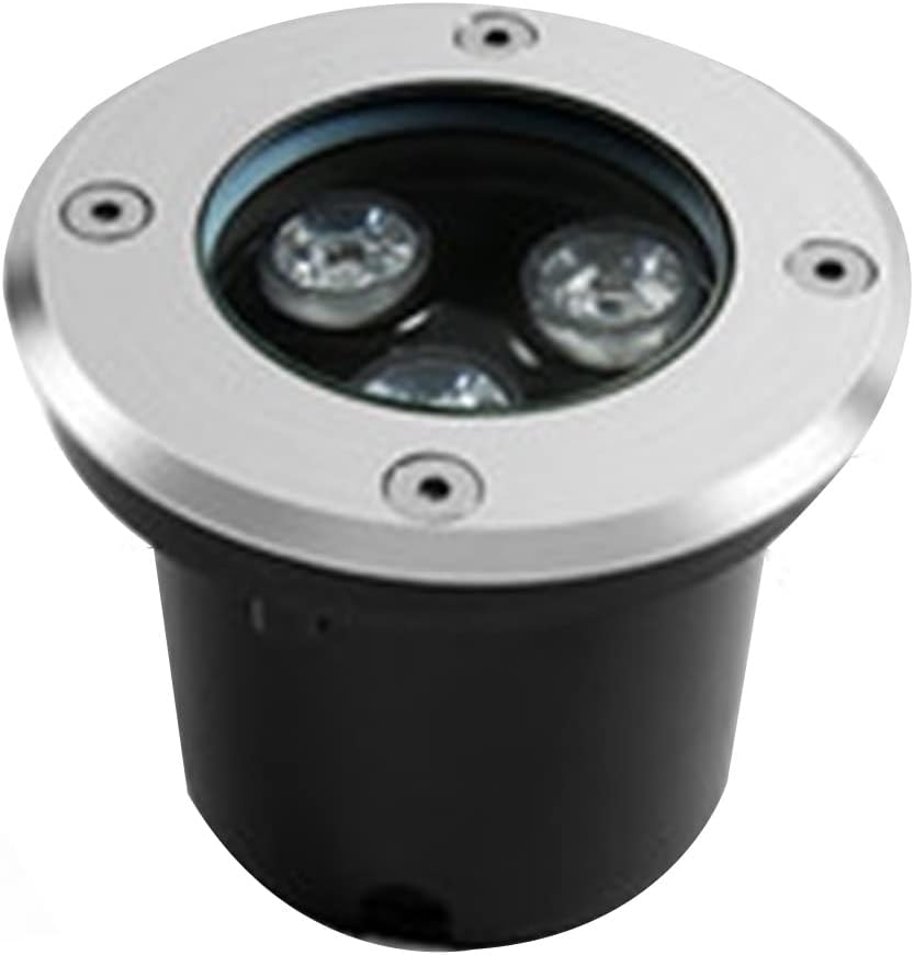 Round Outdoor In-Ground Lights Buried Light Anti-Rust IP67 Waterproof Embedded Landscape Lamp for Lawn Garden Deck Pathway Lighting