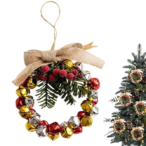 Couronne de noël avec Cloches sonores pour sublimer votre décoration de porte