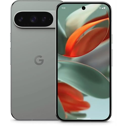 Google Pixel 9 Pro - Unlocked Android Smartphone with Gemini, Triple Rear Camera System, 24-Hour Battery, and 6.3" Super Actua Display - Hazel - 256 GB (Renewed Premium)