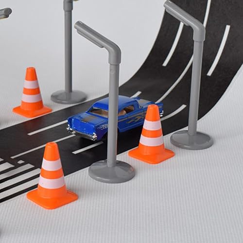 Miniatura 3 de Toddmomy Mini conos de tráfico, 7 unidades, pequeños conos de construcción, mini conos de tráfico de plástico, pequeños conos de tráfico, señales de