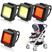 LED Lampe Set für Außenbereich,Kinderwagenlicht Silikon,LED Kinderwagen Licht,Kinderwagen Licht mit Heller LED,LED Licht Wiederaufladbares,Helles Licht, Kompakt und Wasserdicht