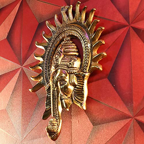 Mangalfashions Metal Ganesha Ji Statue, Ganpati Wall Hanging Sculpture Lord Ganesh Idol Lucky Feng Shui Wall Decor Your Home, Office, Gift Your Relatives On Diwali, New Year, Wedding #TOP6