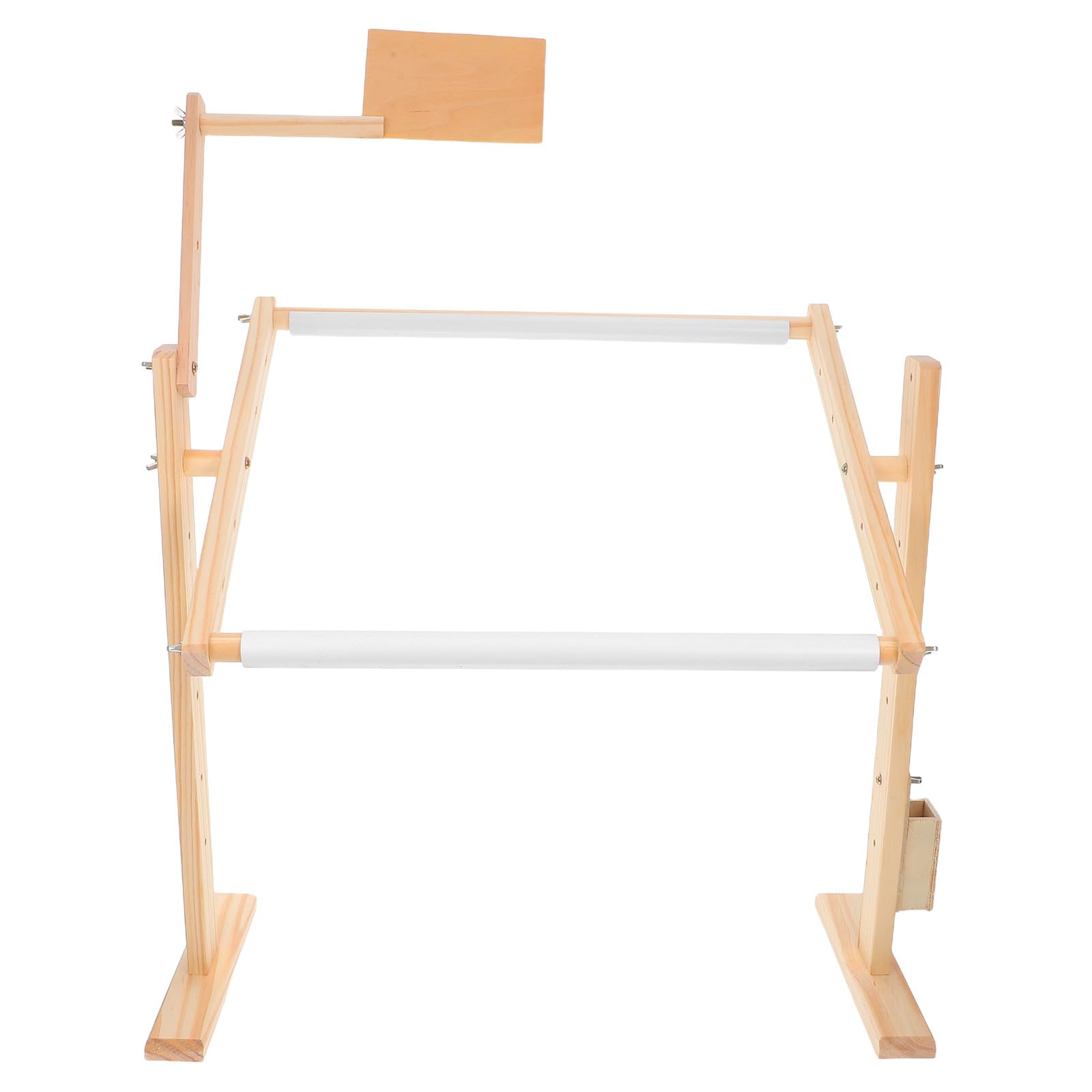 Support de cadre à broder en bois beige Alipis réglable et rotatif