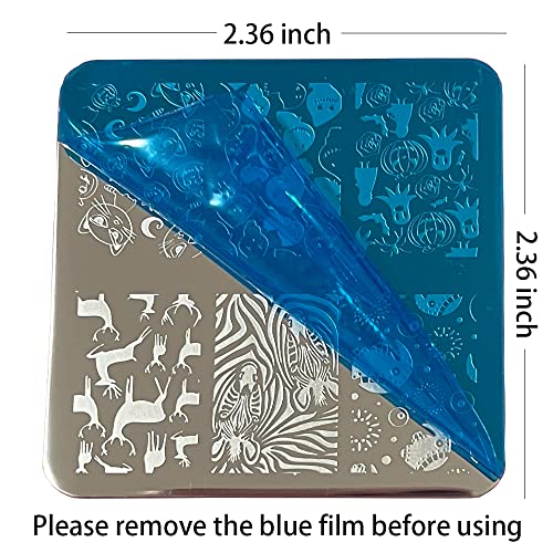 Nail Stamping Plate Gel Set 23 Pcs Stamp Gel Plate Kit 10 Stamping Plate 10 Colors Stamping Nail Gel Nail Stamper Scraper Storge Bag Nail Template Leaf Flower Animal Butterfly Holiday Lace #TOP6
