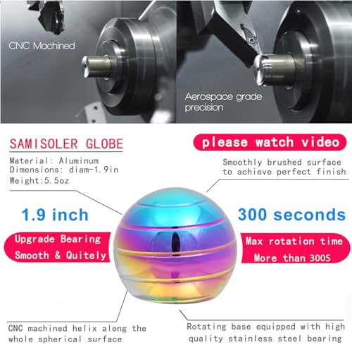 Image of Desk-Kinetic-Toys Cool-Gadgets for Fidget: Cool-Stuff Thing Game Toy for Adult Teen Children Kid, Stress Relief Optical-Illusion Gifts for Office School Home Man Women Christmas Spinning 300 Seconds