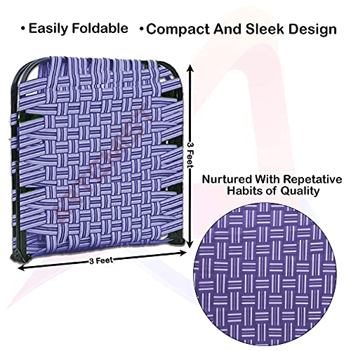Image of ARTEMIST Single Folding Bed with Pillow Space Saving Heavy Duty Portable Foldable Bed Frame, Perfect Replacement of Box Spring Bed Size:3'X6' (NiwarBed & Pillow)