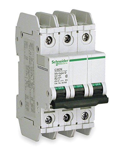 Schneider 60183 Disjoncteur C60, UL489, 3P, 35 A, caractéristique C, 240 V AC
