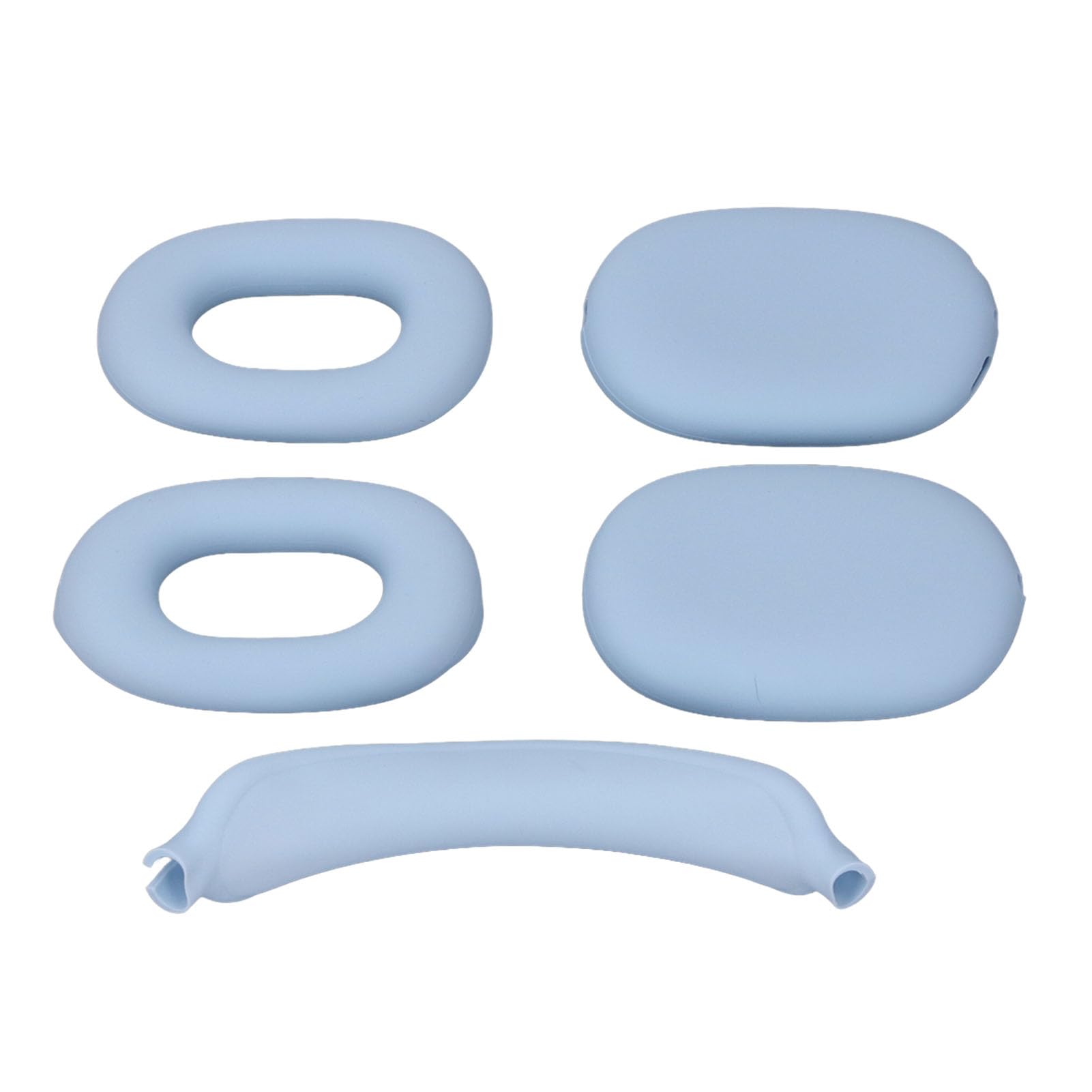 Custodia rigida per cuffie con copertura dei padiglioni auricolari in silicone, borsa protettiva da viaggio per cuffie, custodia per cuffie in EVA con funzione di spegnimento (Cielo blu)