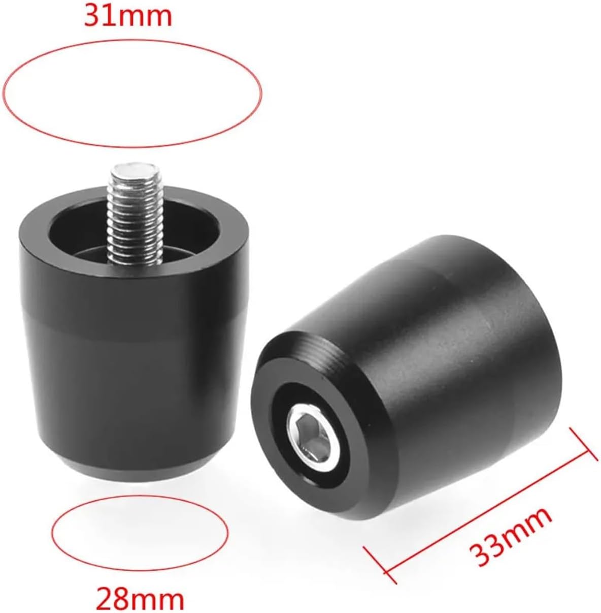 Motorcycle Handle Bar Ends Plug Grips Handlebar Plug Caps Slider 7/8'' 22mm Fit for Kawasaki Fit for Ninja Zx4r ZX-4RR 2023(Gold A)