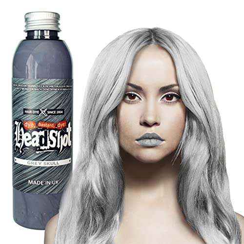 Graue Haarfarbe Headshot Grey Skull, Semi-permanente Haartönung 150 ml
