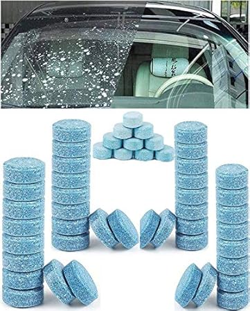 YTM 40 Pcs Car Wiper Detergent Effervescent Tablets | Washer Auto Windshield Cleaner Glass | Pack of 40