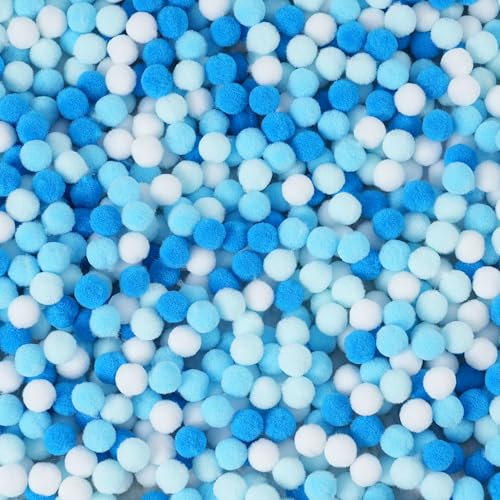 Pompons bleus de loisirs créatifs 10 mm pour ne jamais manquer de matériel de DIY