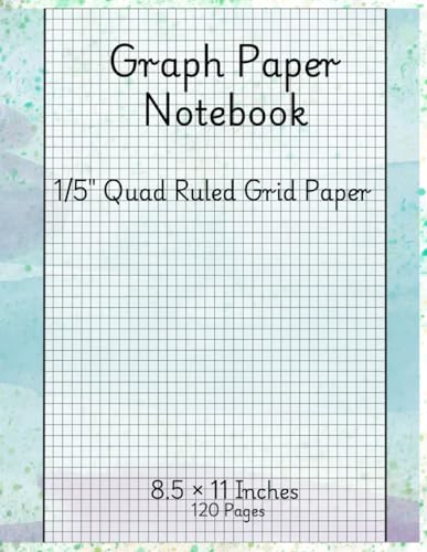 1/5 Inch Graph Paper Notebook: 120 Pages of 1/5" Quad Ruled Grid Paper for Architecture & Design, STEM Users [ Science, Technolo
