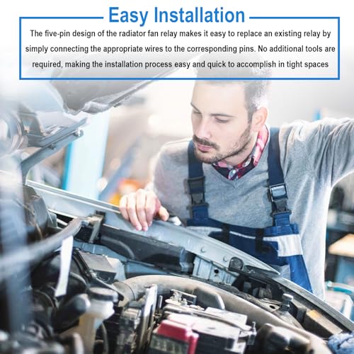 4 PCS Relays, 5 Pin Relay, 40A Waterproof Car Relays, 12V Relay Switch for Electric Cooling Fans, Motor Starters, Automotive Taillights