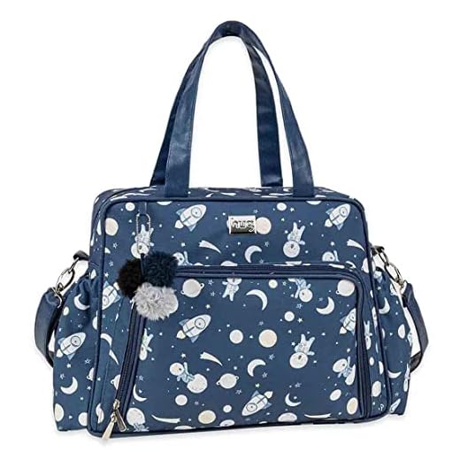Bolsa Maternidade Hug Astronauta com Trocador de Fraldas Azul