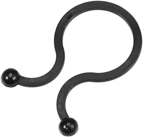 uxcell Twist Lock Cable Wire Ties Nylon U Shape Save Place 22mm Dia Black 100pcs