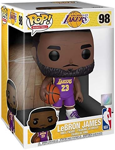 Funko 52359 POP Lakers-10 NBA 10" LeBron James(Purple Jersey) Collectible Toy, Multicolour