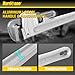 HURRICANE 14-Inch Aluminum Pipe Wrench,Heavy Duty Adjustable Plumbing Wrench,Straight Handle Plumbers Tool,40% Lighter Weight