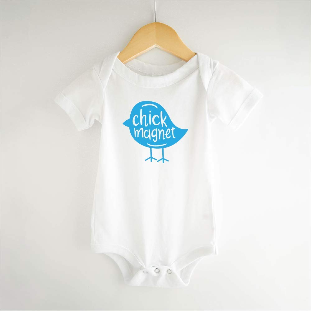 Bump and Beyond Designs Infant and Baby Boy Easter Bodysuit Chick Magnet (0-3 Months, Short Sleeve)