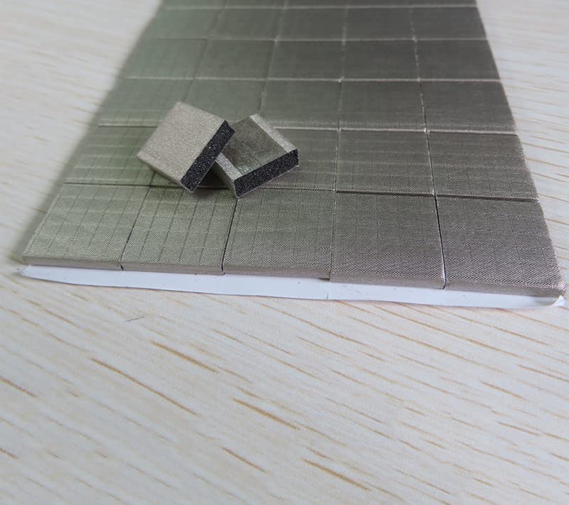 1PCS conductive cloth conductive sponge conductive foam 10 * 10/15 * 10mm single-sided adhesive backed buffer electromagnetic wave shielding (10 * 10 * 8mm/k)