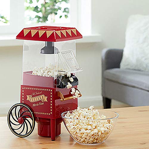 Retro Popcorn Maschine mit Heissluft fettreduziertes Popcorn Ölfrei Fettfrei Popcorn Automat – Bild 3