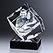 Crystal Impressions - Small Cut Diamond Cube Customized Crystal Photo Picture with 3D Laser Engraved Photo Inside Crystal To Personalize Your Picture As A Gift & Includes Free Lighted Base