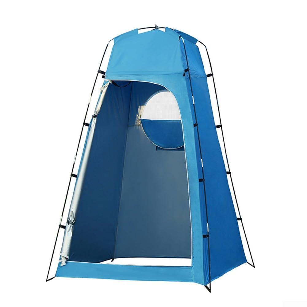Instant Pop Up Prywatność namiot na zewnątrz kemping kabina prysznicowa przenośna toaleta schronienie wodoodporna tkanina osłona przeciwsłoneczna plaża garderoba 130 x 130 x 210 cm (niebieski)