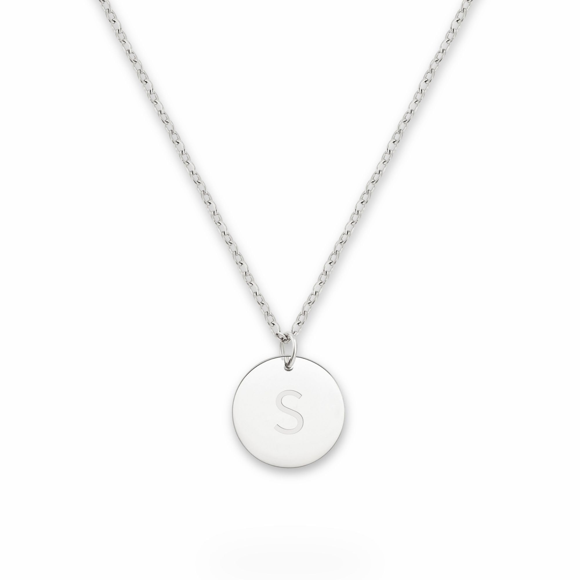 GD GOOD.designs Buchstaben Kette Silber für Damen | wasserfeste Halskette mit Initialien Anhänger | Silberne 316L Edelstahl Buchstabenkette - Geschenk für Sie und Ihn