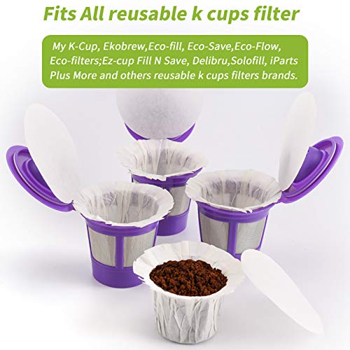 K Cup Coffee Paper Filters With Lid Disposable For Keurig Reusable K Cup Filters, Disposable Keurig K Cup Filters, Fits All Keurig Single Serve Filter Brands (100, With Lid) #TOP2