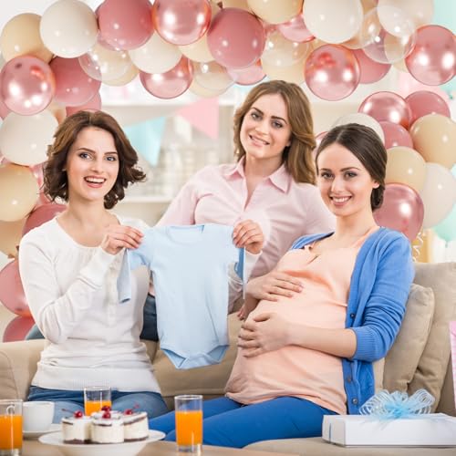 Image of 100pcs Retro Blush Pink Balloons, 12 Inch Vintage Dusty Pink, Rose Gold Sand White Nude & Clear Balloon for Weddings, Baby Showers, Bridal Showers,Disco Nights, Birthday Decoration