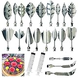 Jninexiu Stainless Steel Gelatin Jelly Art Tools, 22 PCS 3D Jelly-Art-Tools Pudding-Nozzle Cake Needles Gelatin Tools for Cake Decoration, Jelly Cake making