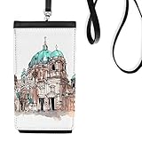Größe: 10,2 cm x 19,5 cm DIYthinker Berliner Dom in Deutschland Kunstleder Smartphone hängende Handtasche Schwarze Phone Wallet Geschenk